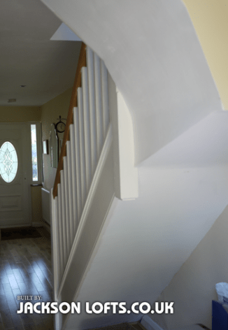 1950s bungalow loft conversion staircase, built by Jackson Lofts