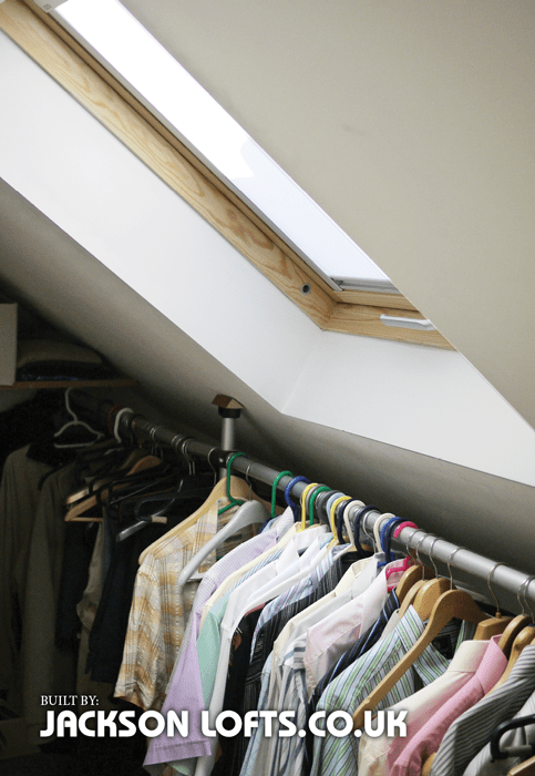 Walk in wardrobes in your Loft Conversion built by Jackson Lofts Brighton