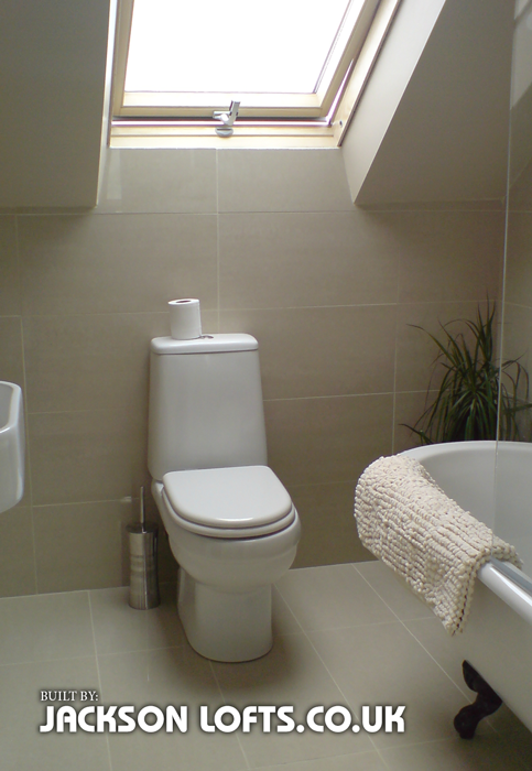 Loft conversion bathroom example, Jackson Lofts, Brighton