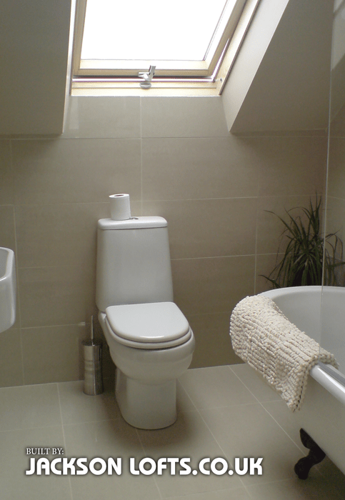 Loft conversion bathroom example, Jackson Lofts, Brighton