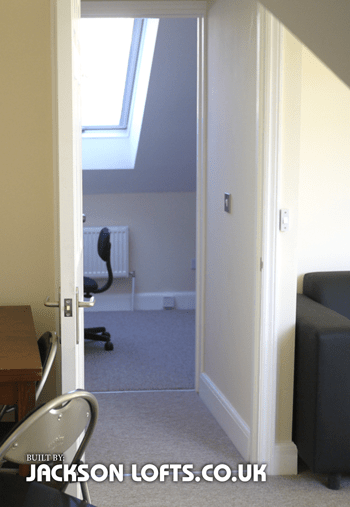 Student house loft conversion, with lots of sound proofing built by Jackson Lofts
