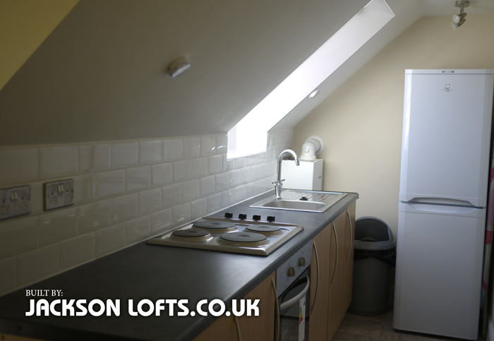 House conversion, Kitchen in loft conversion built by Jackson Lofts