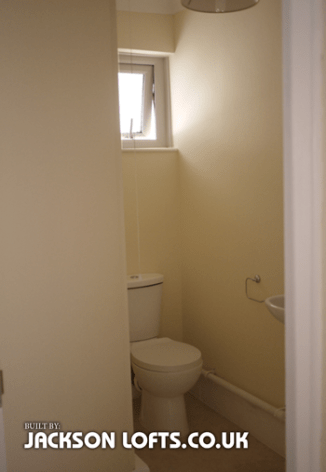 Additional toilet taken from a bedroom built by Jackson Lofts, Brighton