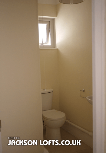 Additional toilet taken from a bedroom built by Jackson Lofts, Brighton