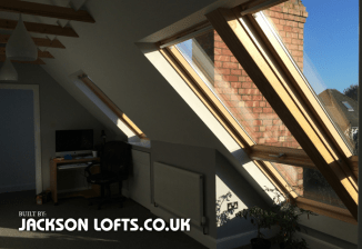 Cabrio Velux windows with roof balcony in Hove loft conversion