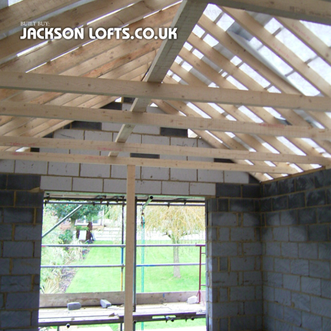 Extension roof built by Richard Jackson Carpenter, Brighton, UK