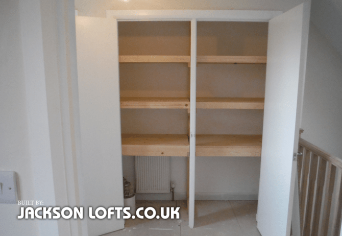 Airing cupboard built by Richard Jackson, Carpenter, Brighton