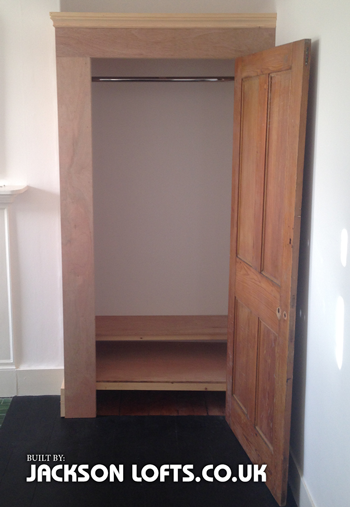 Alcove wardrobe built by Richard Jackson, Carpenter