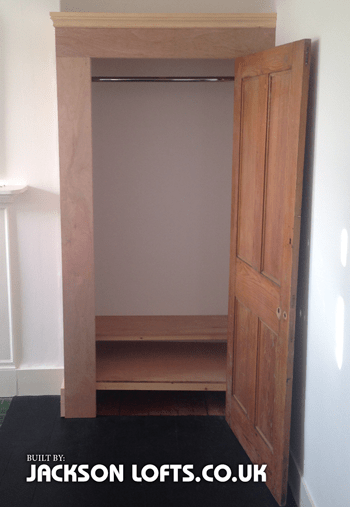 Alcove wardrobe built by Richard Jackson, Carpenter