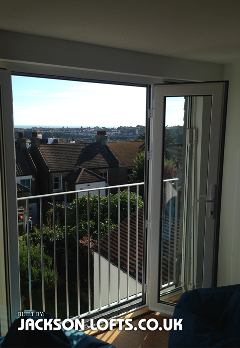 Dormer juilet balcony built and installed by Richard Jackson, Jackson Loft Conversions and Carpentry, Brighton, Sussex