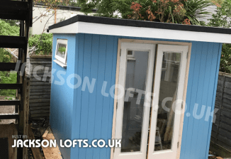 A bespoke garden shed studio built in any size or shape by Richard Jackson, Jackson Lofts Brighton